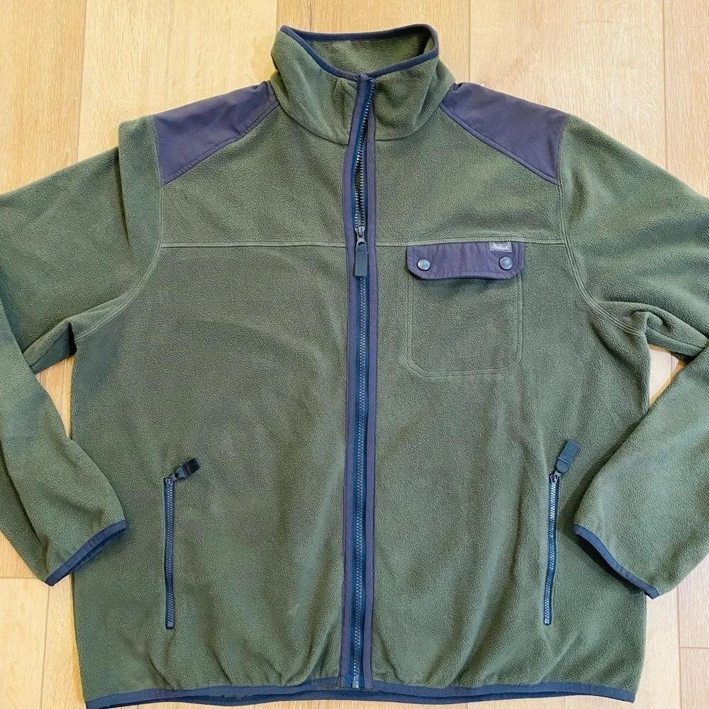 Woolrich Jacket Fleece Full Zip Pockets  Outdoor Casual Nature Hiking Size XL